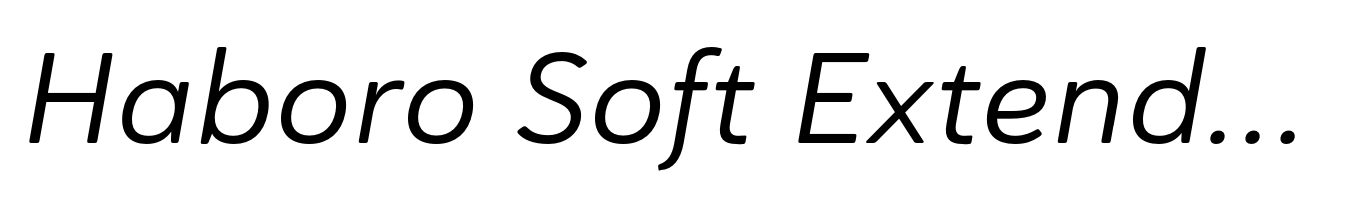 Haboro Soft Extended Regular Italic